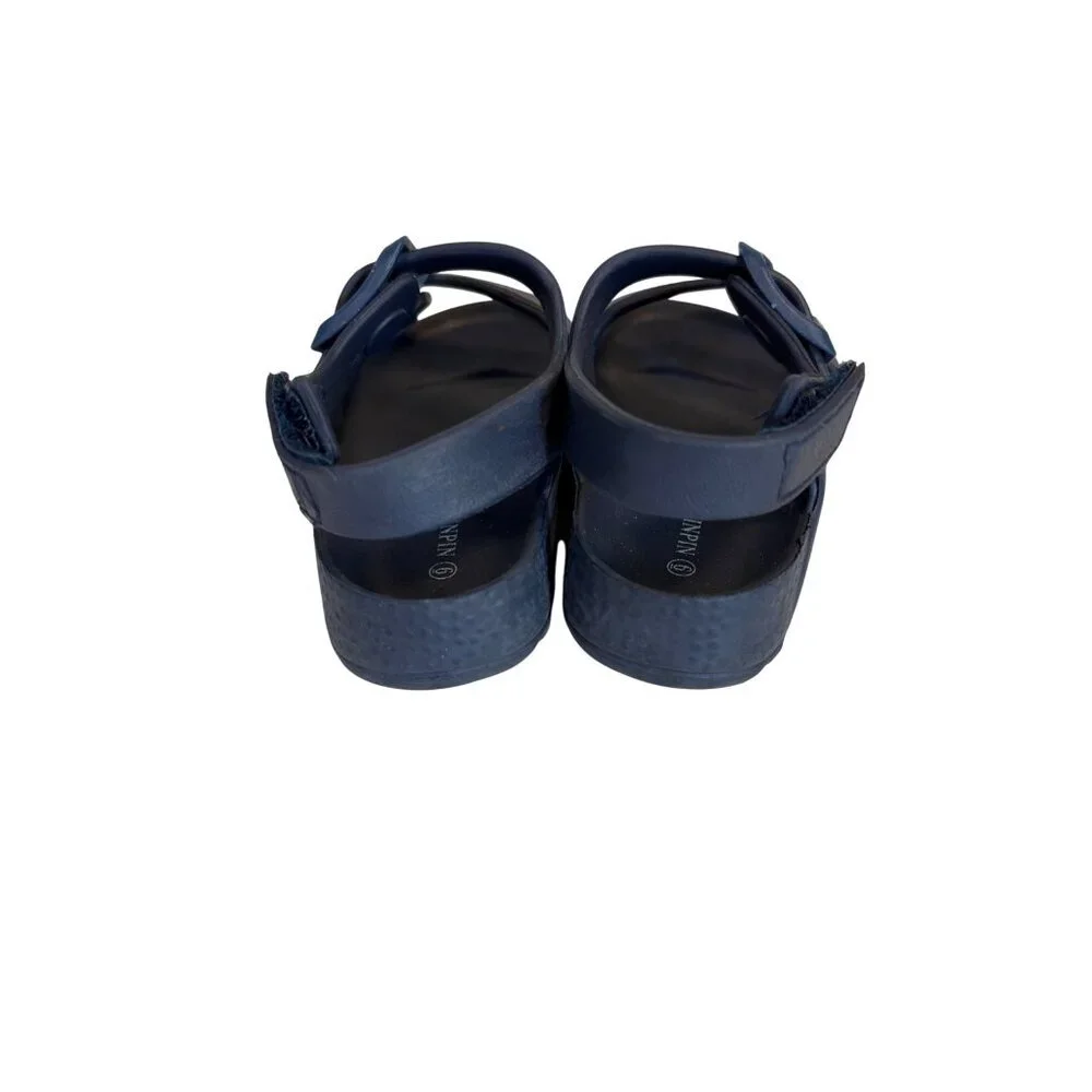 Inminpin Size 6 Toddler Navy Blue‎ Adjustable Strap Kids Sandals Buckle Design